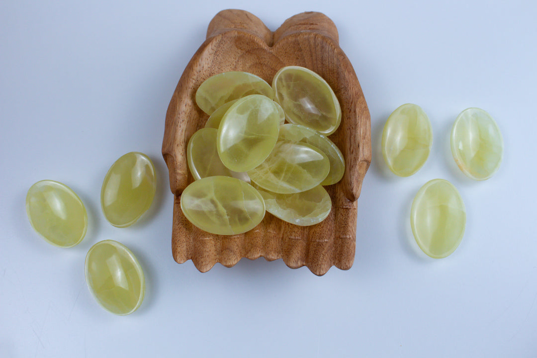 Large Lemon Calcite Worry Stone