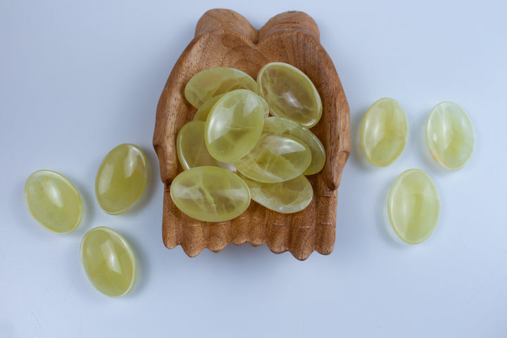 Large Lemon Calcite Worry Stone