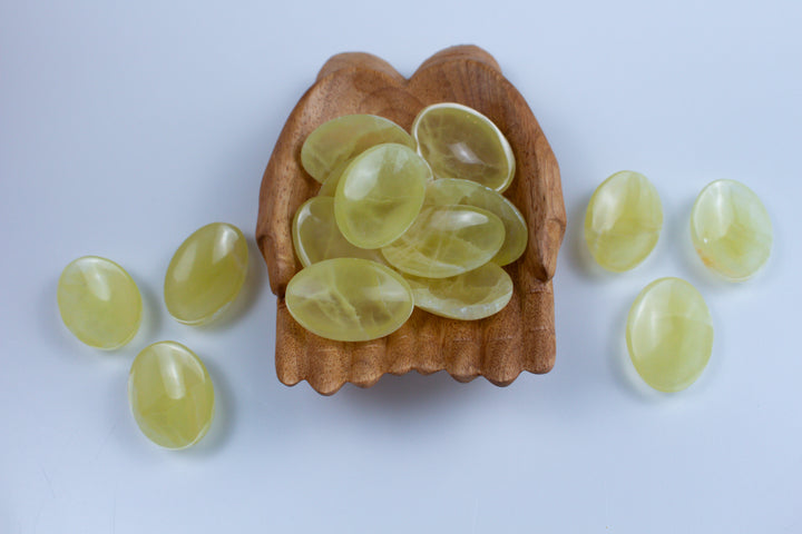 Large Lemon Calcite Worry Stone