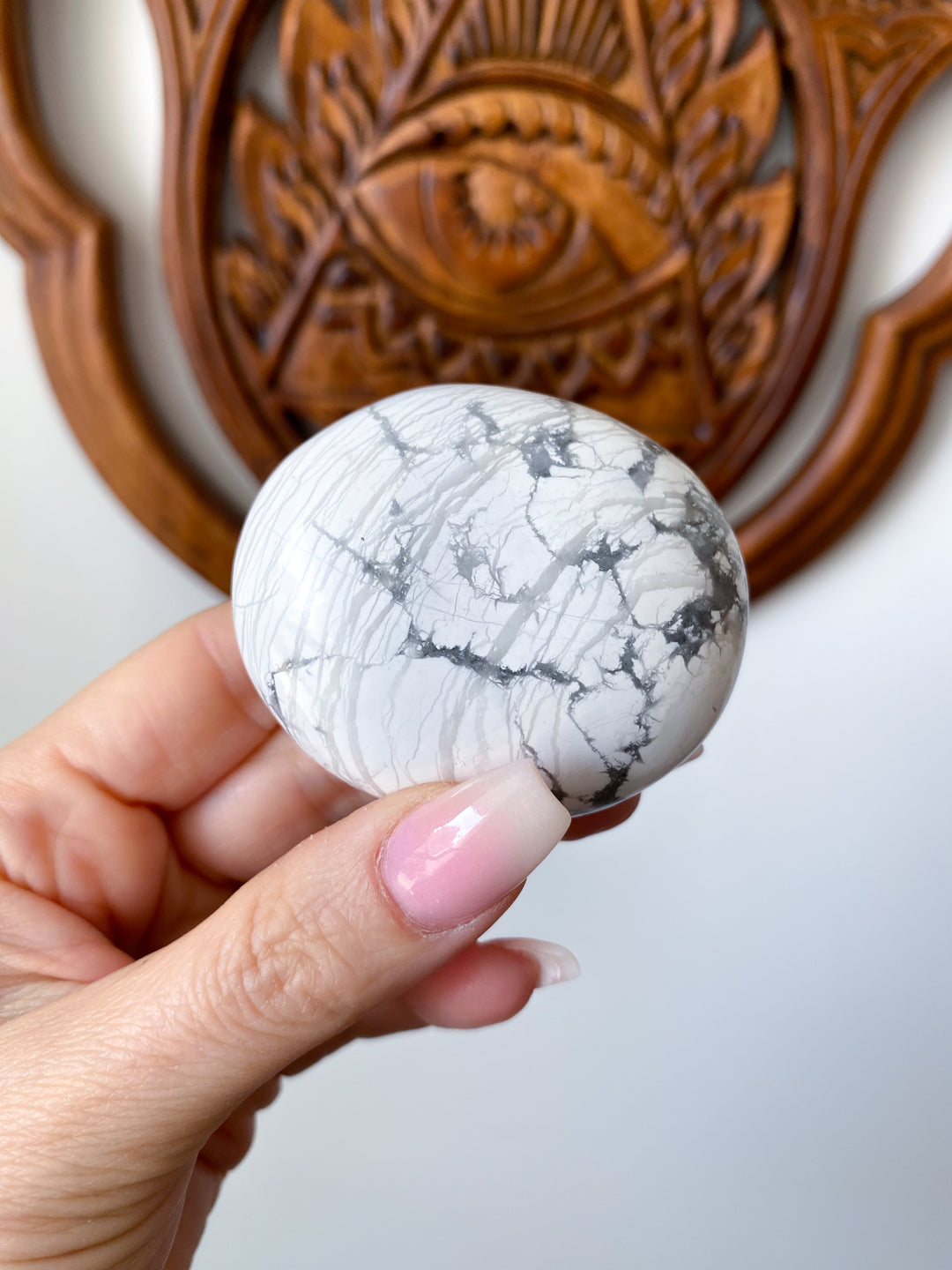 Unique Howlite Palm Stone #5