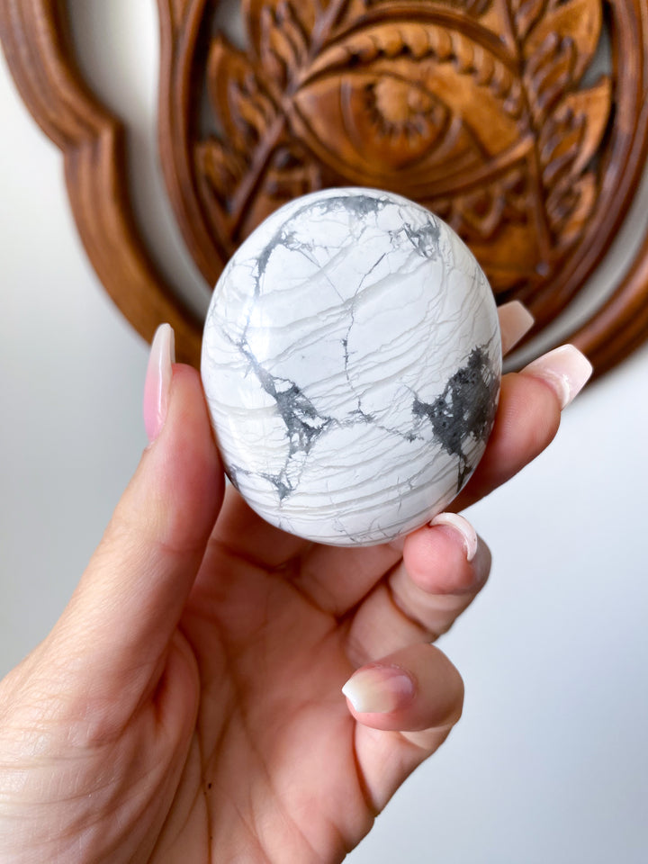 Unique Howlite Palm Stone #5