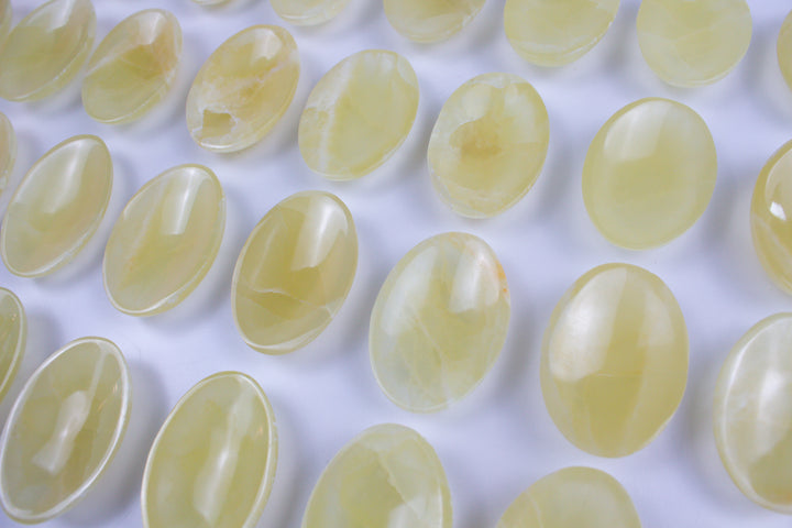 Large Lemon Calcite Worry Stone