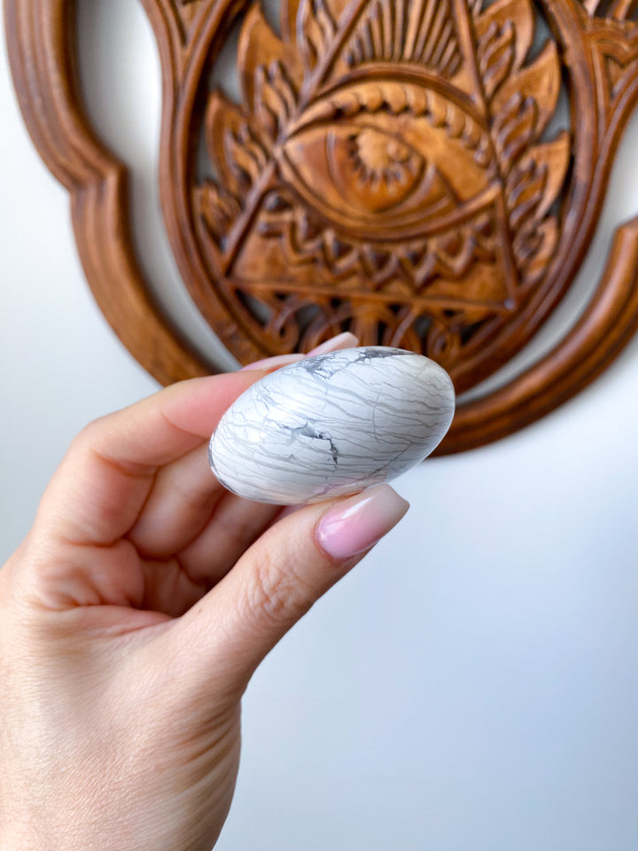 Unique Howlite Palm Stone #5
