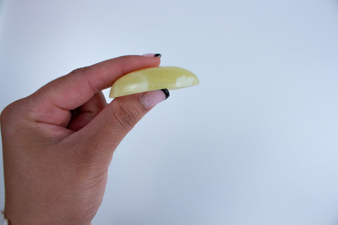 Large Lemon Calcite Worry Stone