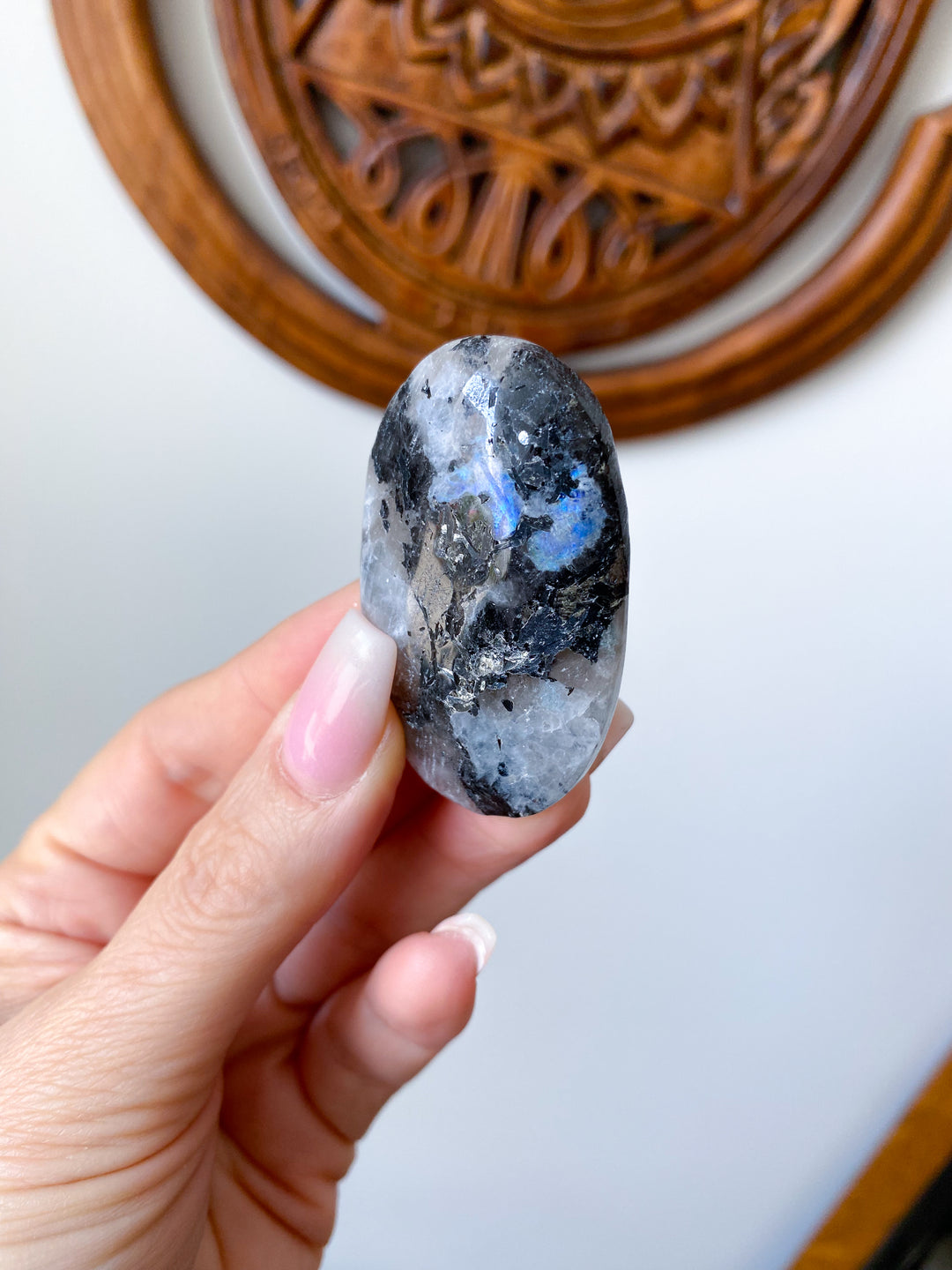 Mini Rainbow Moonstone Palm #1