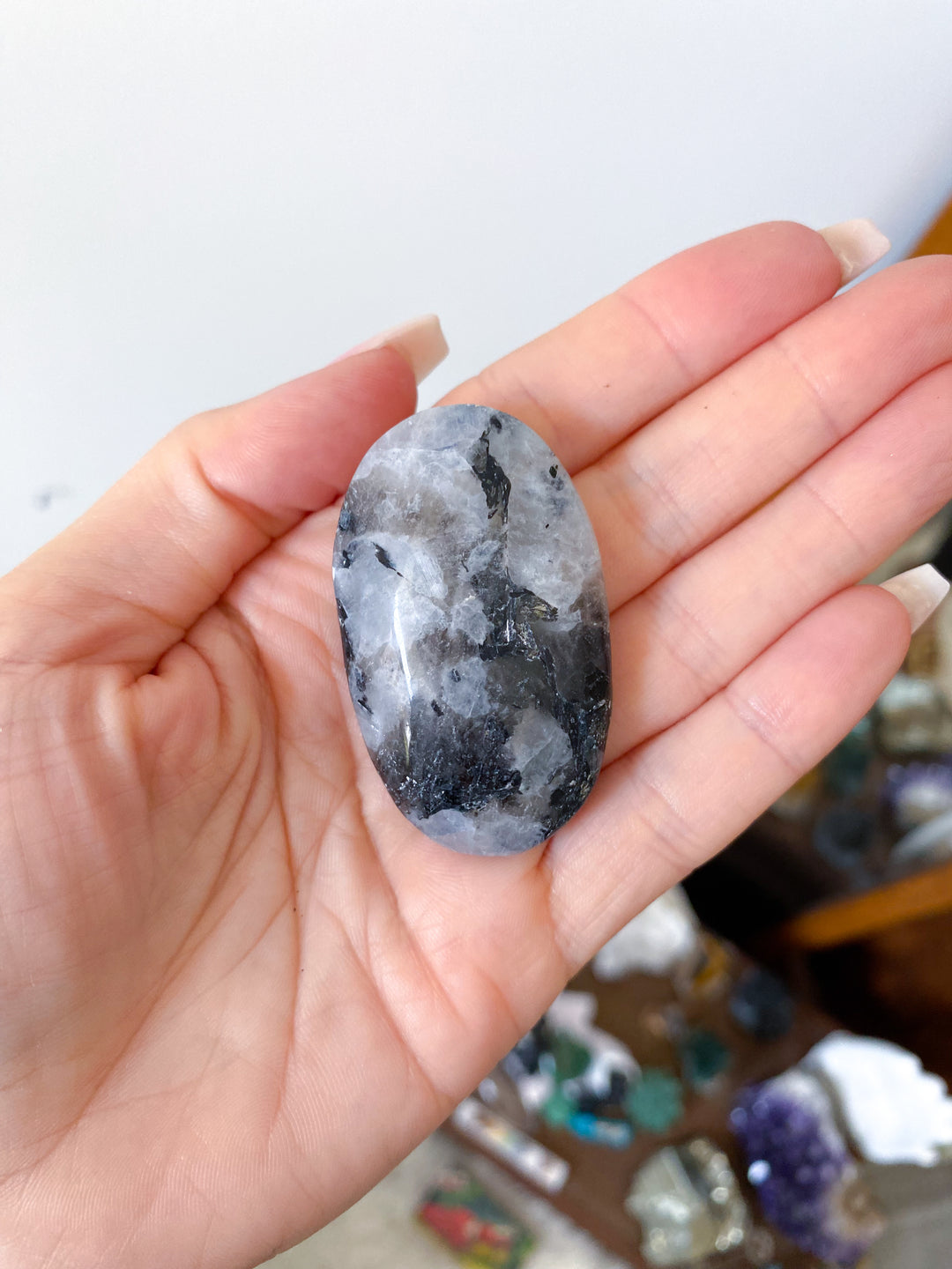 Mini Rainbow Moonstone Palm #1