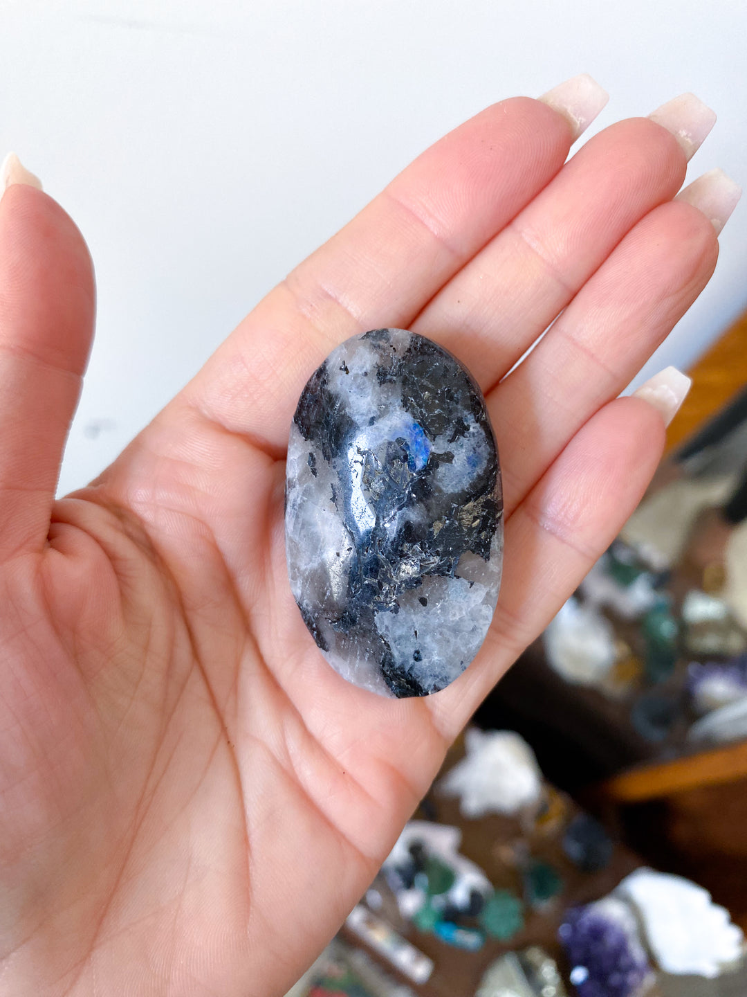 Mini Rainbow Moonstone Palm #1
