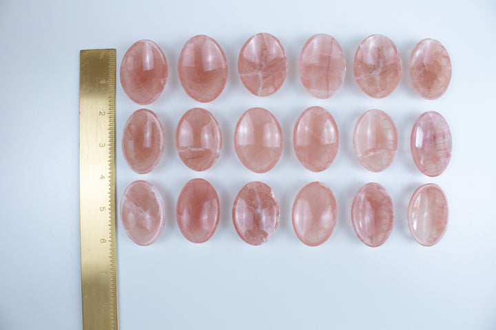 Large Rose Calcite Pink Worry Stone