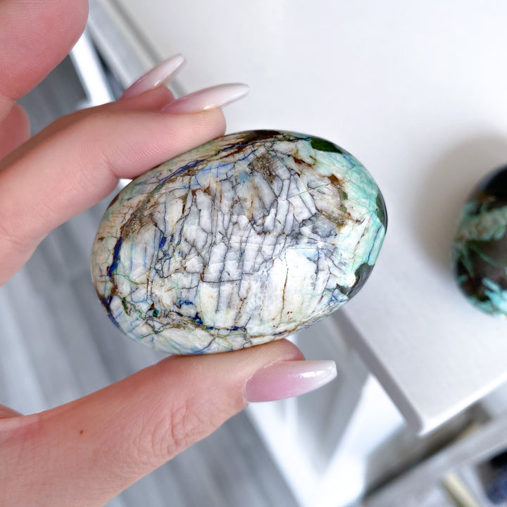 Azurite, Malachite, Hematite Palm
