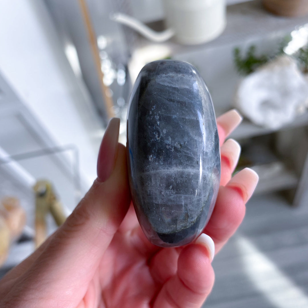 FLASHY Sunset Labradorite Palm Stone - Get Exact Stone
