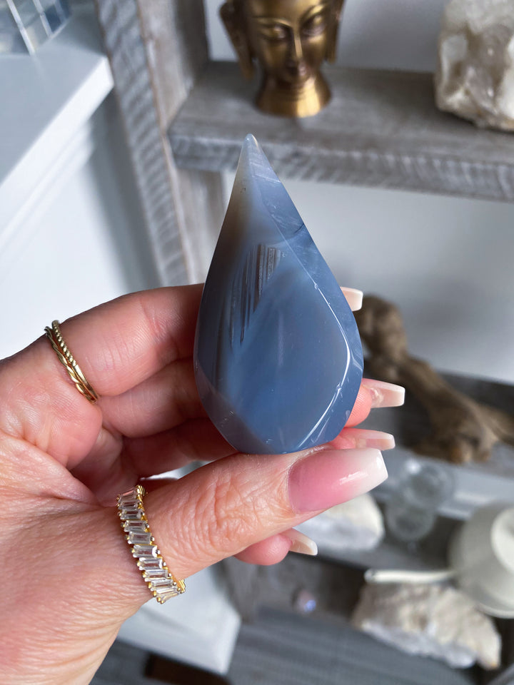 X-Small Gray Agate Flame #8
