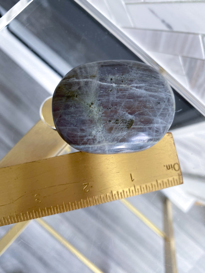 FLASHY Sunset Labradorite Palm Stone - Get Exact Stone