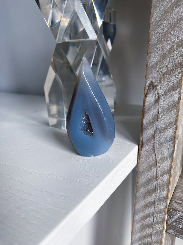 X-Small Gray Agate Flame #8