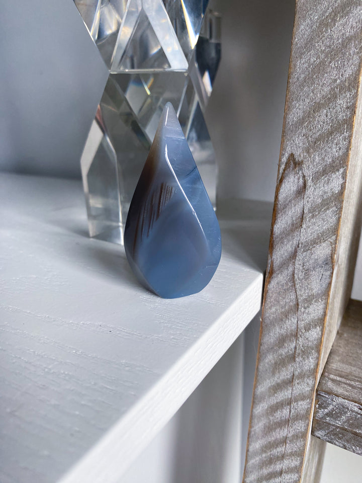 X-Small Gray Agate Flame #8