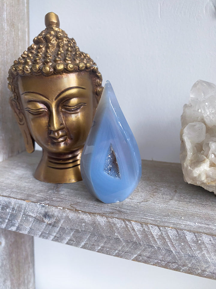 X-Small Gray Agate Flame #8