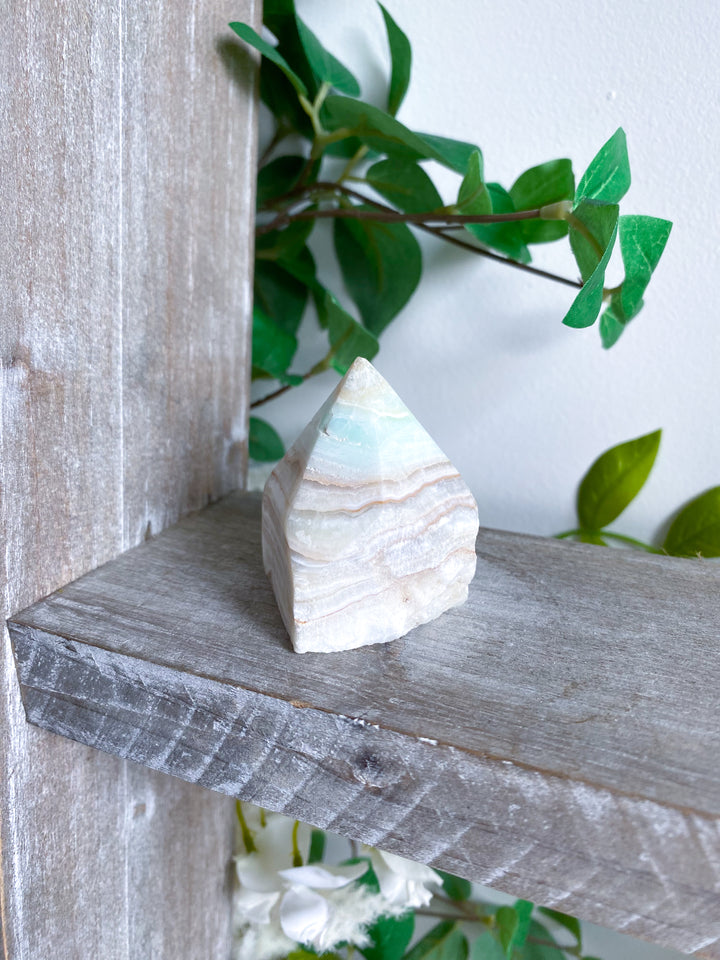 Small Caribbean Calcite Point Top Polish