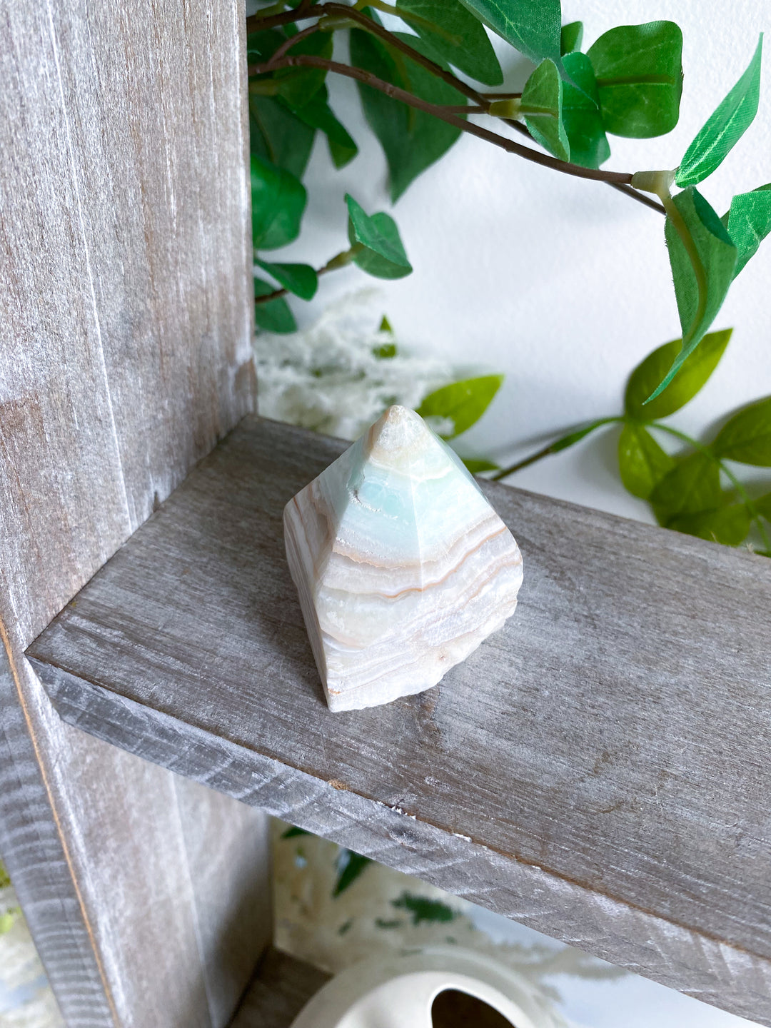 Small Caribbean Calcite Point Top Polish