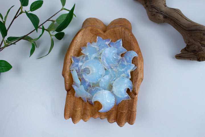 Edgy Opalite Moon or Star Carving