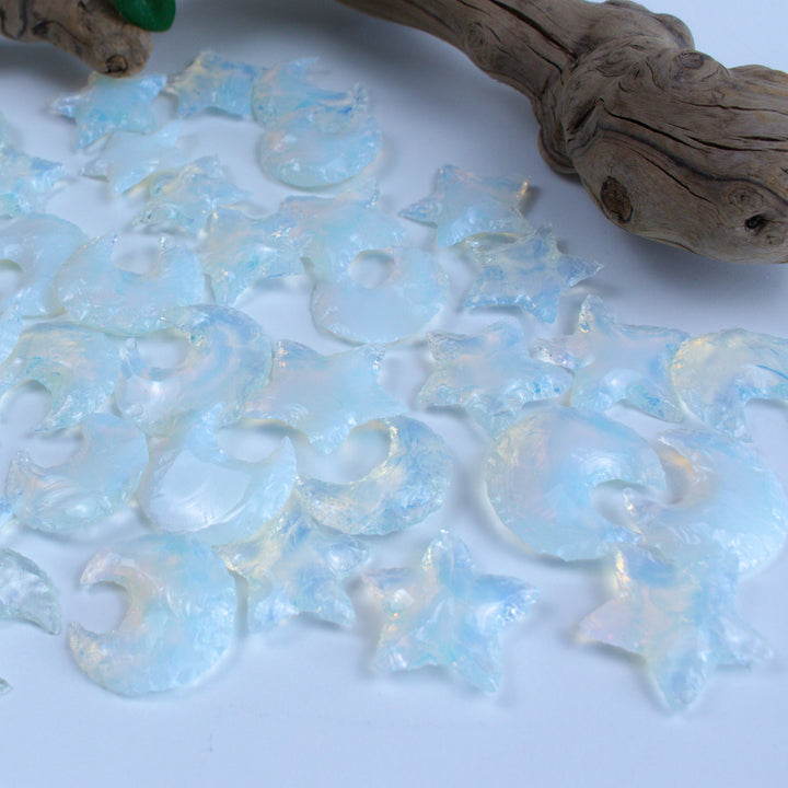 Edgy Opalite Moon or Star Carving