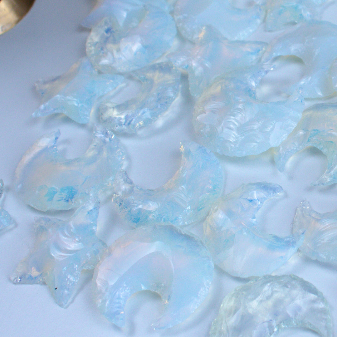 Edgy Opalite Moon or Star Carving