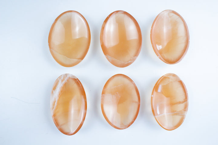 Large Honey Calcite Worry Stone