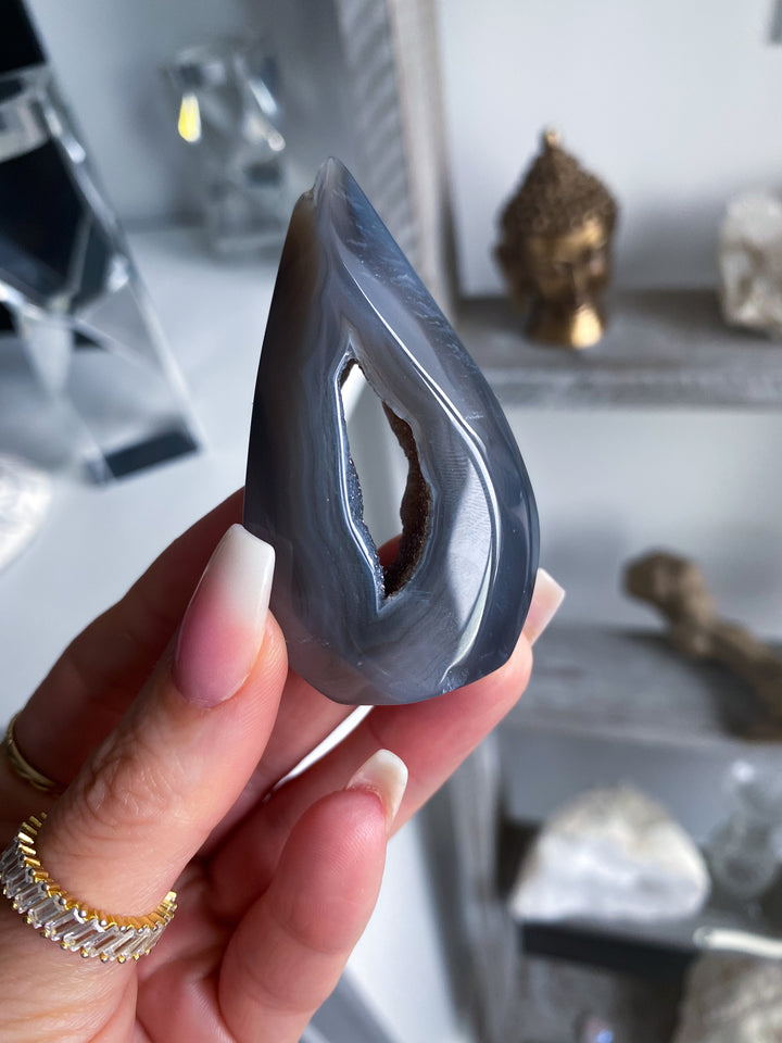 Small Dark Agate Flame #3