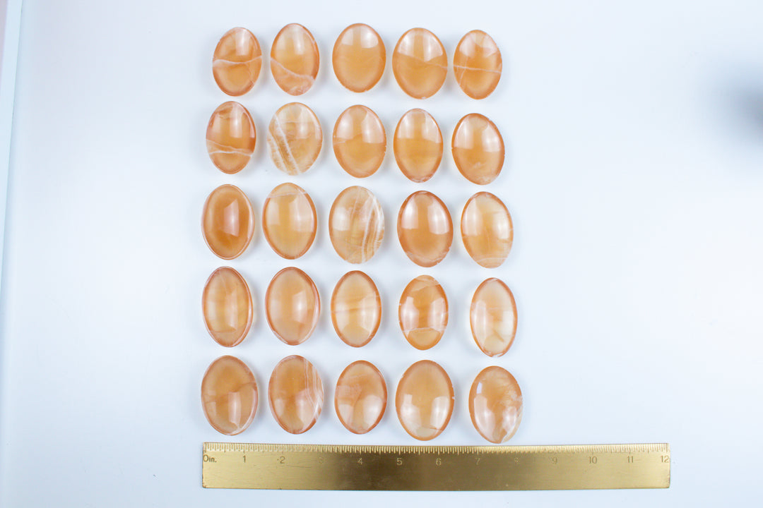 Large Honey Calcite Worry Stone