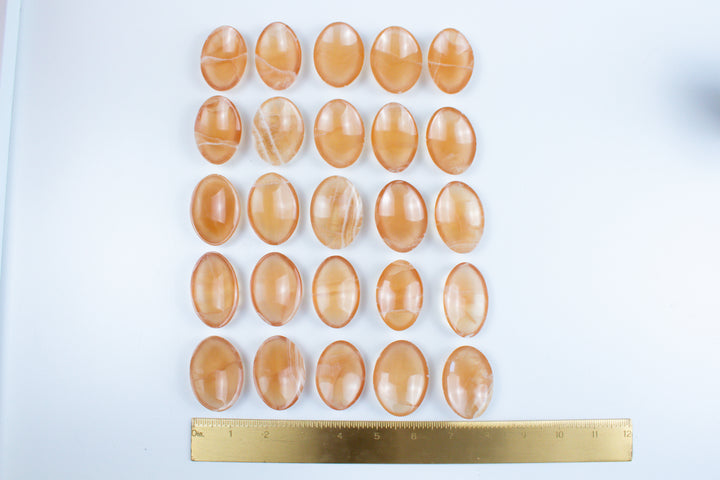 Large Honey Calcite Worry Stone
