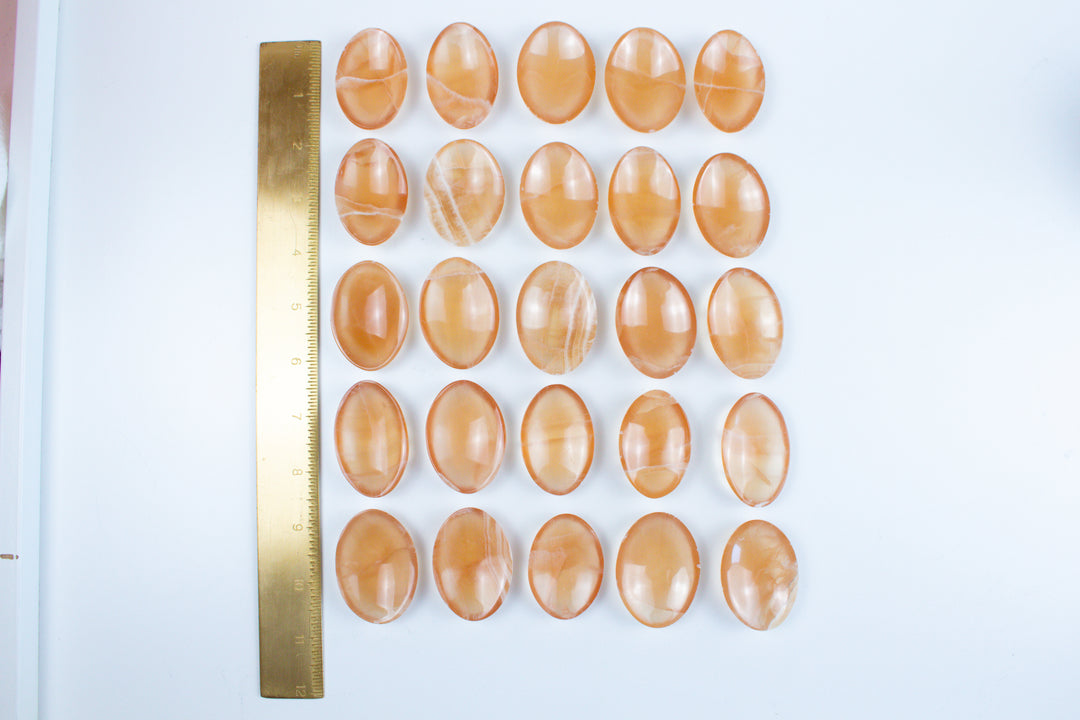 Large Honey Calcite Worry Stone