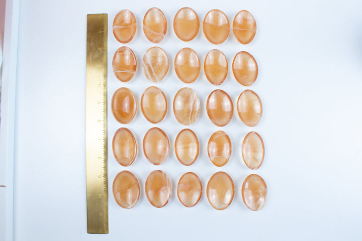 Large Honey Calcite Worry Stone