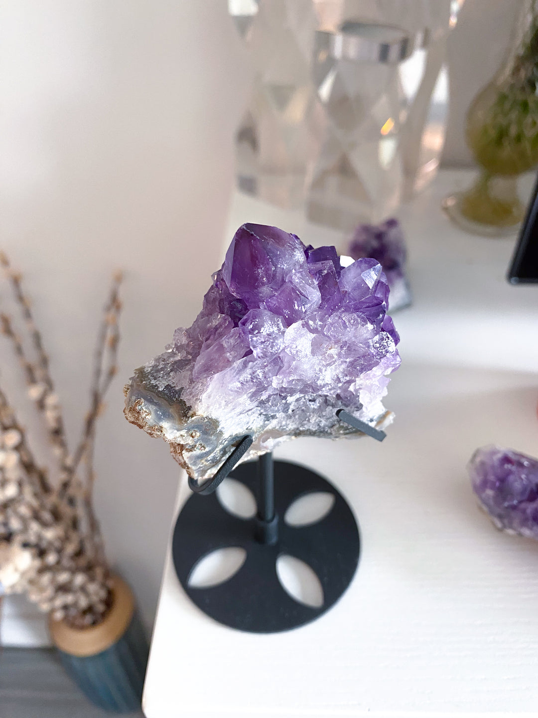 Amethyst "Star" Cluster on Stand