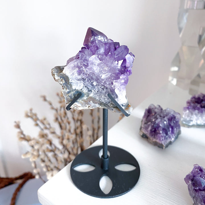 Amethyst "Star" Cluster on Stand