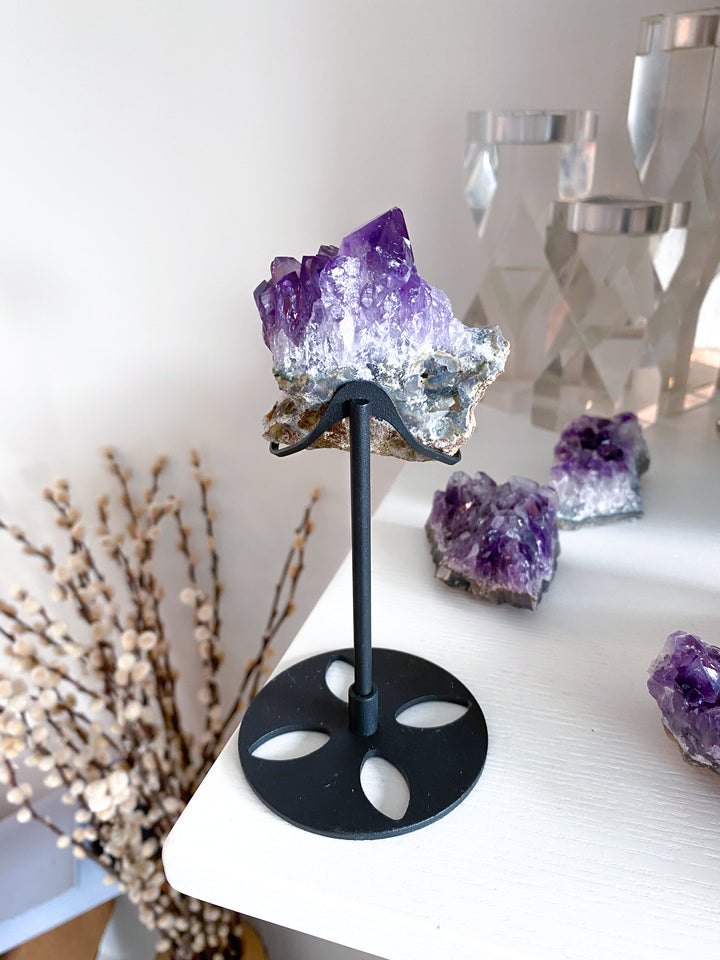 Amethyst "Star" Cluster on Stand