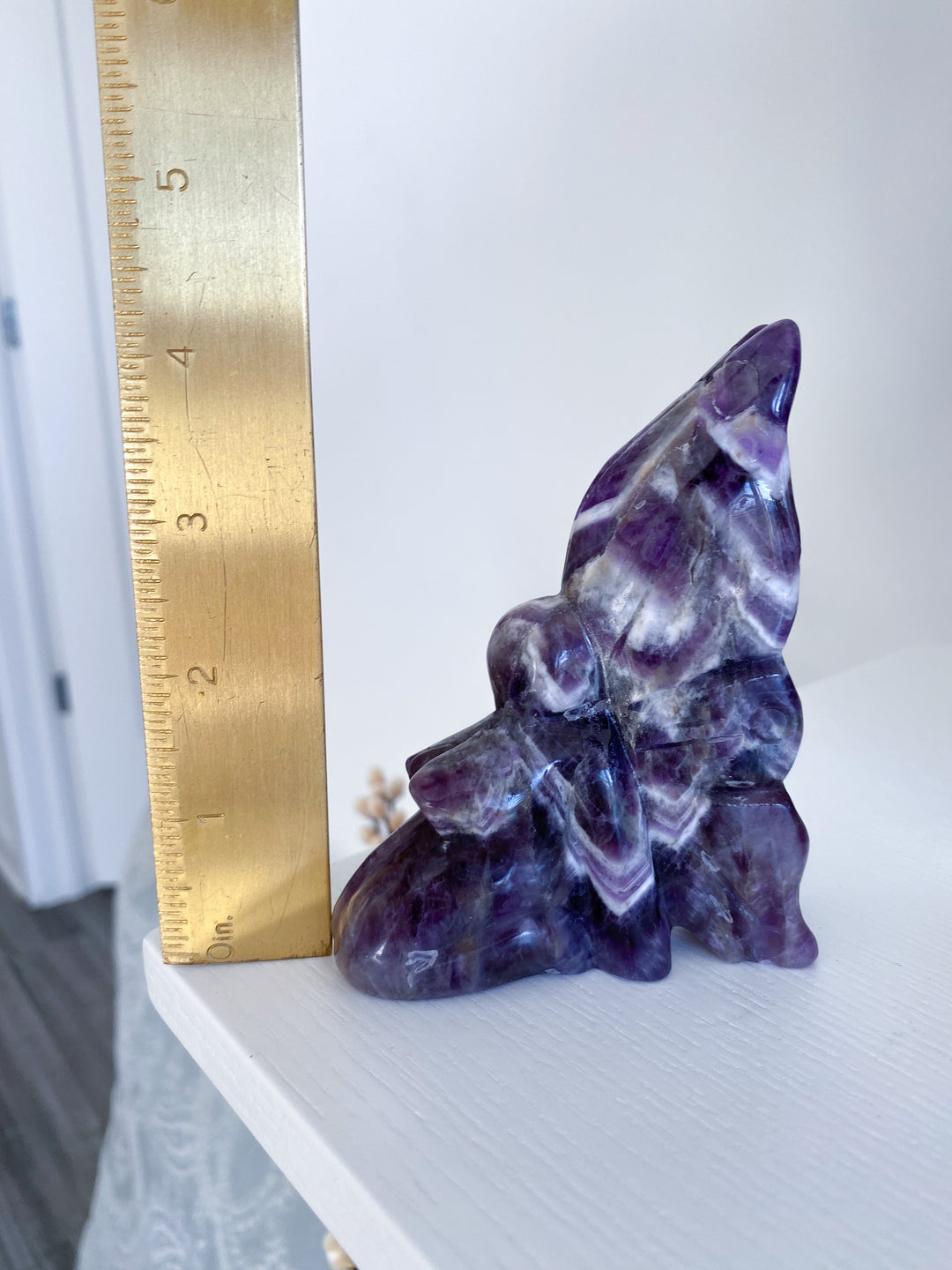 XL Dream Amethyst Fairy Carving - Get Exact Item - Chevron Amethyst