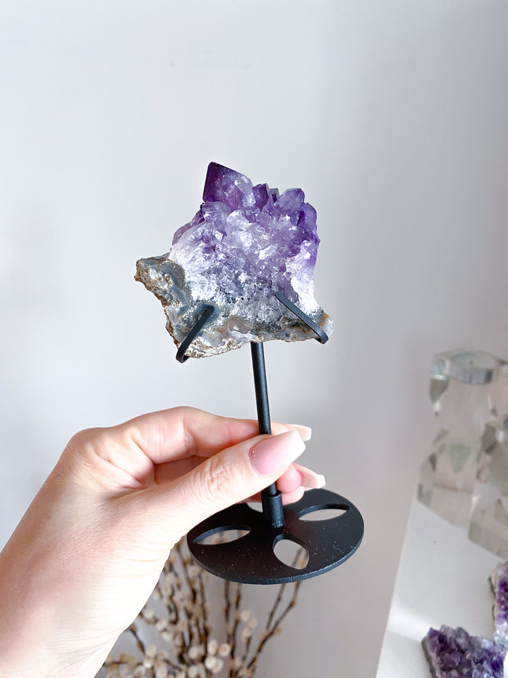 Amethyst "Star" Cluster on Stand