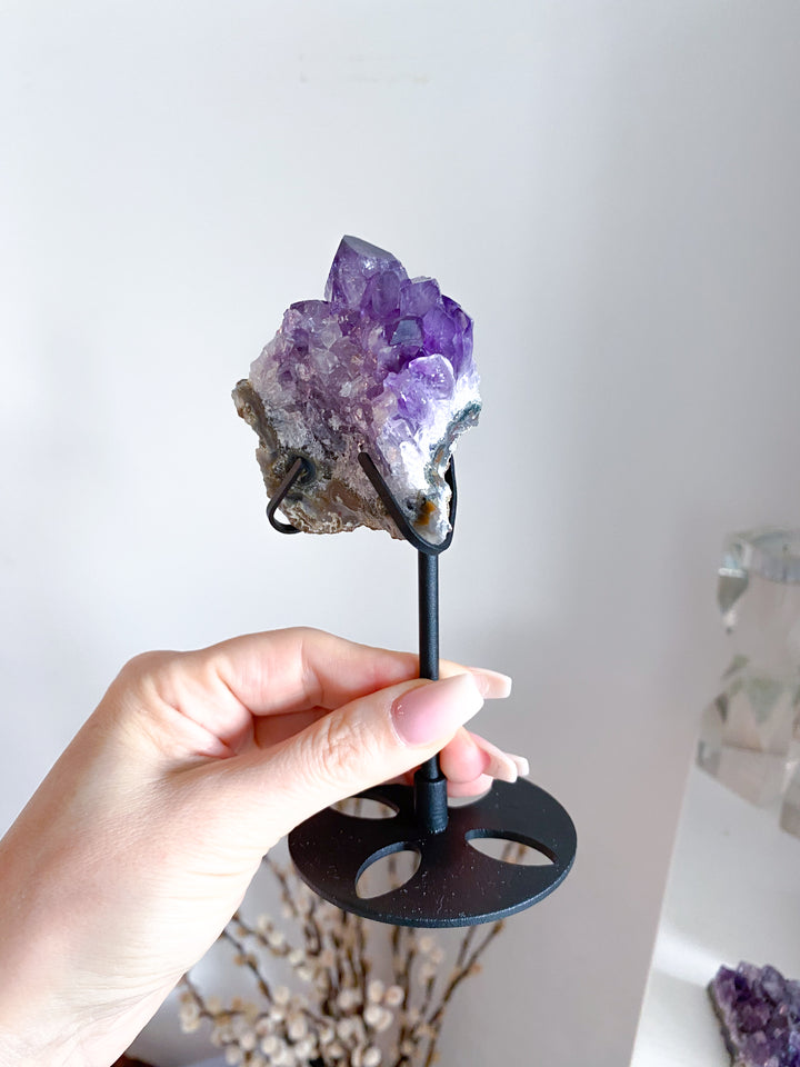 Amethyst "Star" Cluster on Stand
