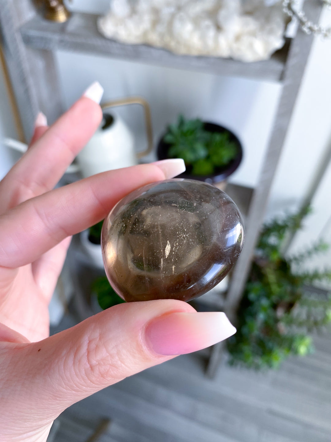 Small Smokey Quartz Palm - Get Exact Piece