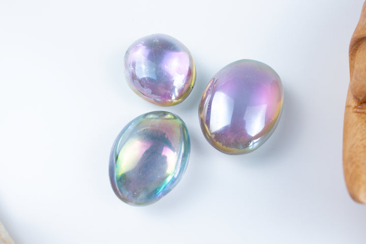 Angel Aura Quartz Palm Stone - You Choose