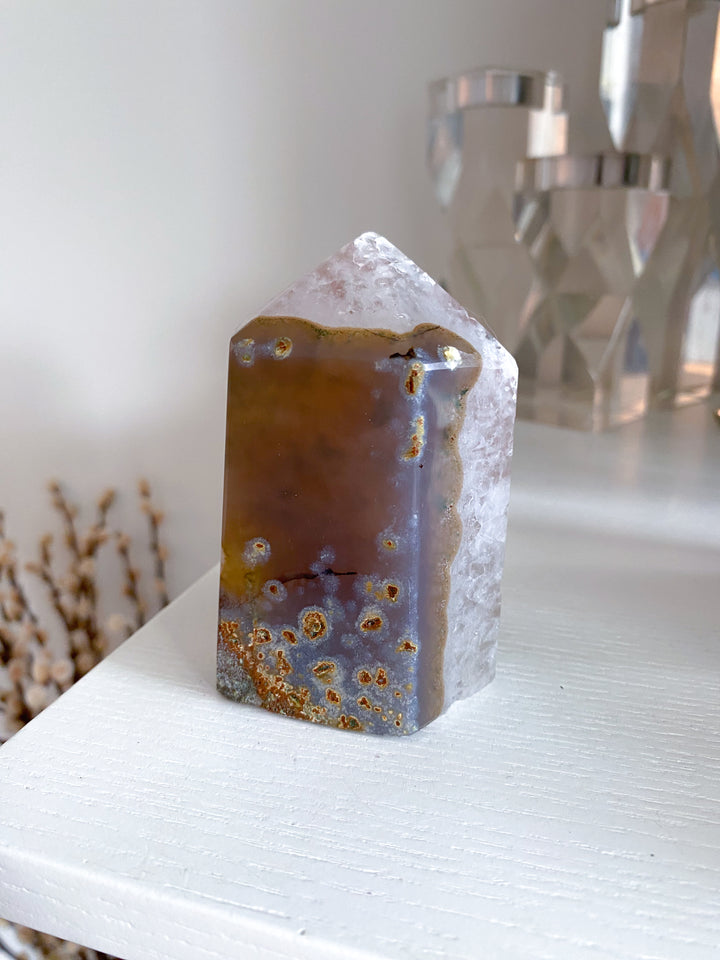 Large Rainbow Red Amethyst in Agate #1