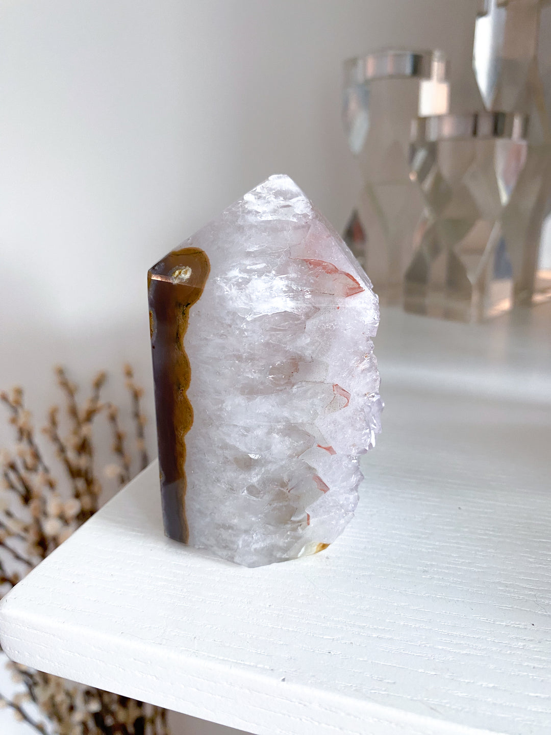 Large Rainbow Red Amethyst in Agate #1