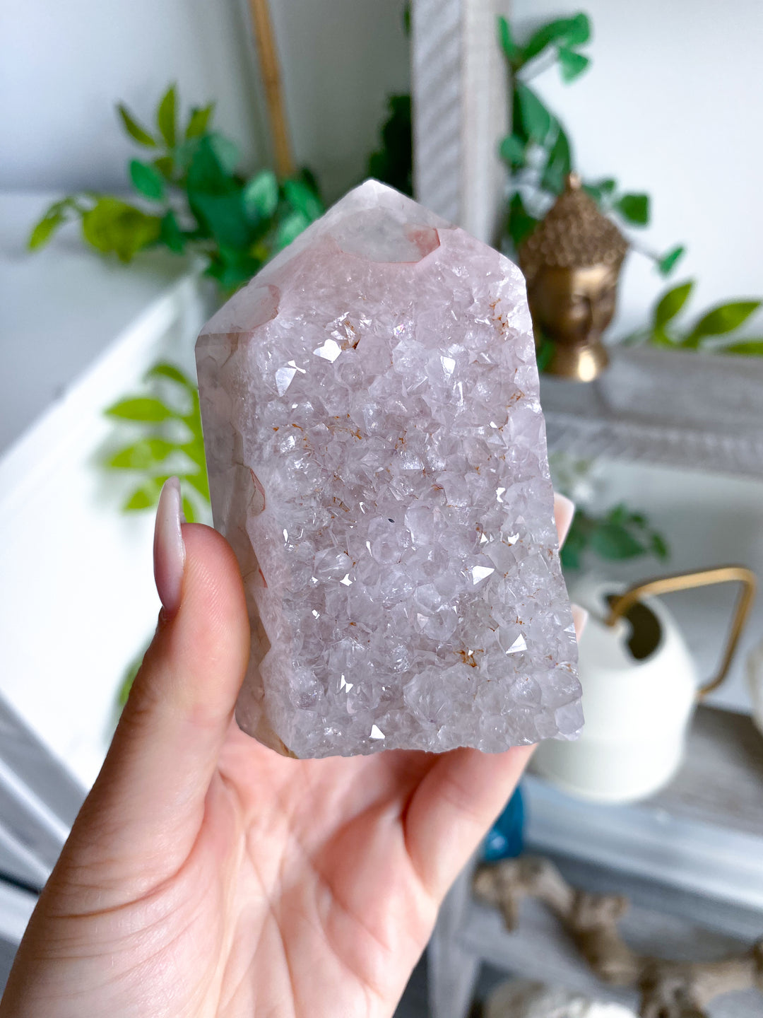 Large Rainbow Red Amethyst in Agate #1