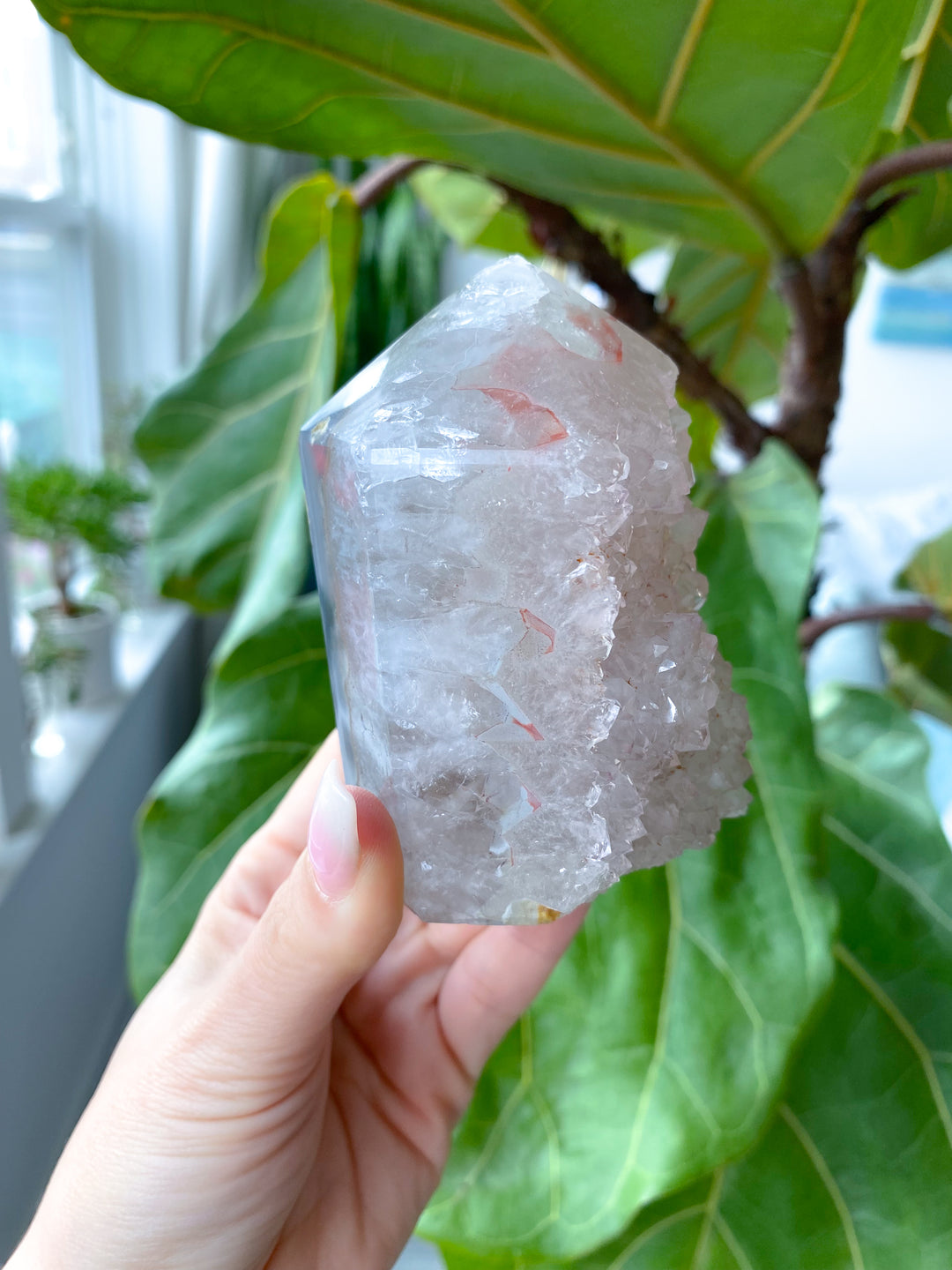 Large Rainbow Red Amethyst in Agate #1