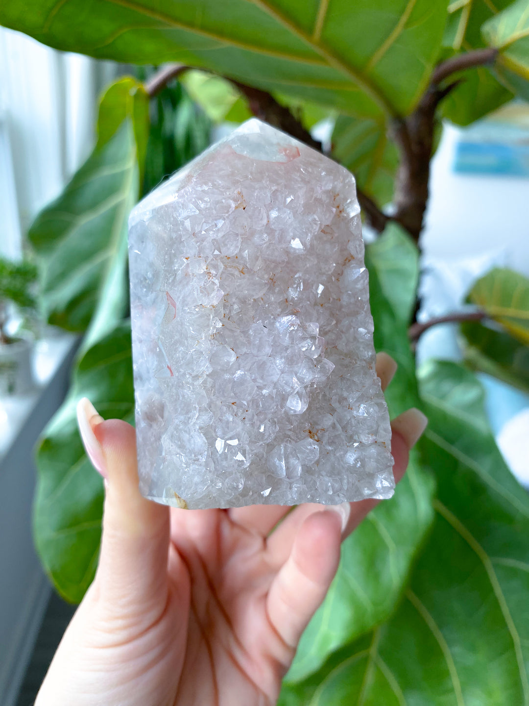 Large Rainbow Red Amethyst in Agate #1