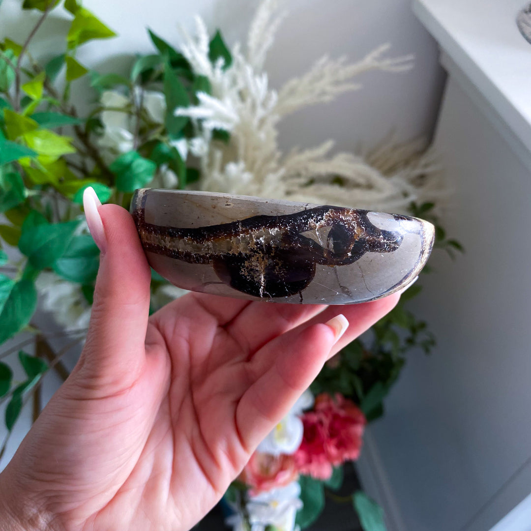 Small Oval Septarian Bowl 