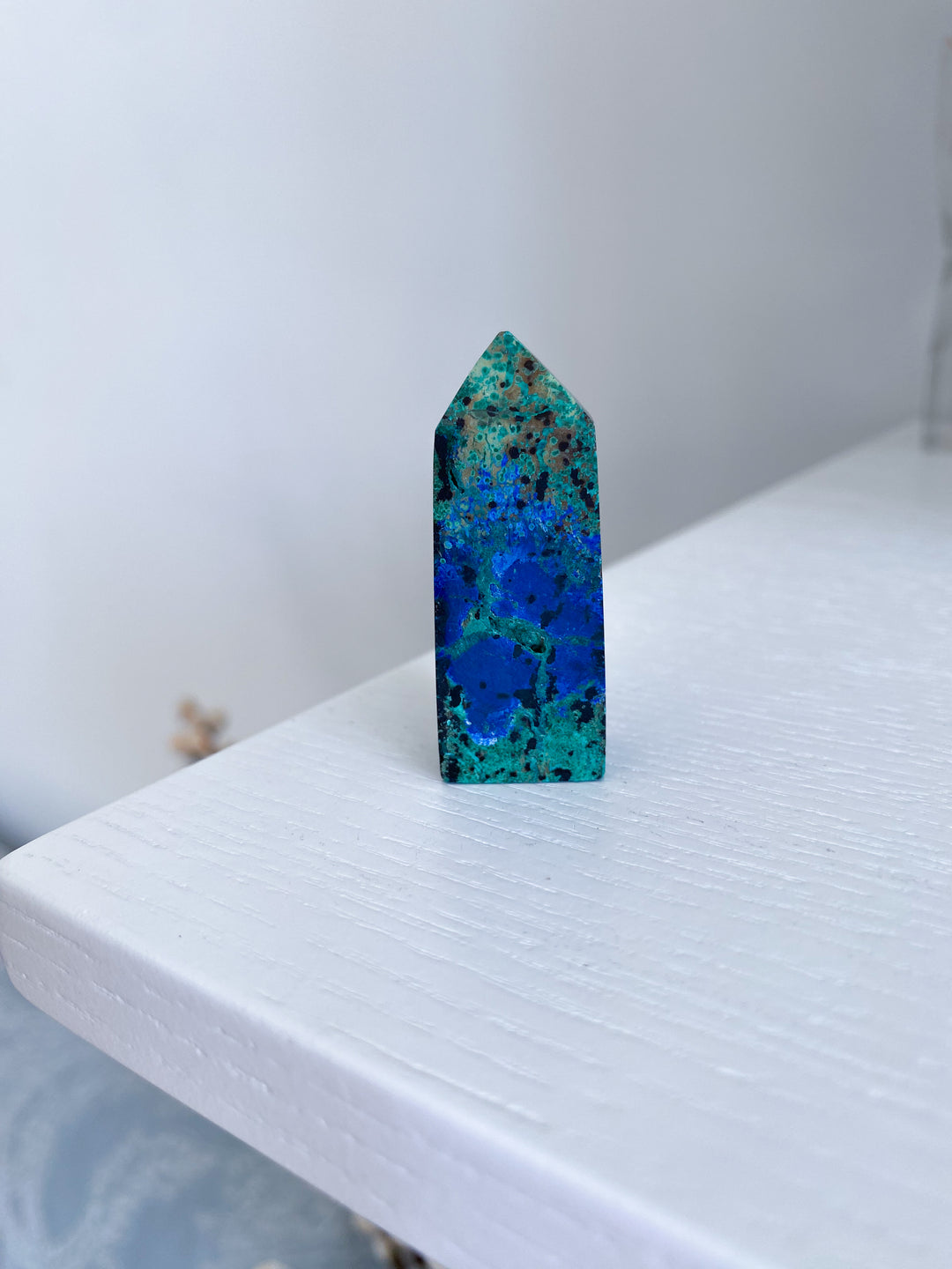 RARE Azurite Malachite Mini Point - Releasing Old Patterns - Openness Crystal - Love Stone - Creativity - Empathy - Personal Evolution