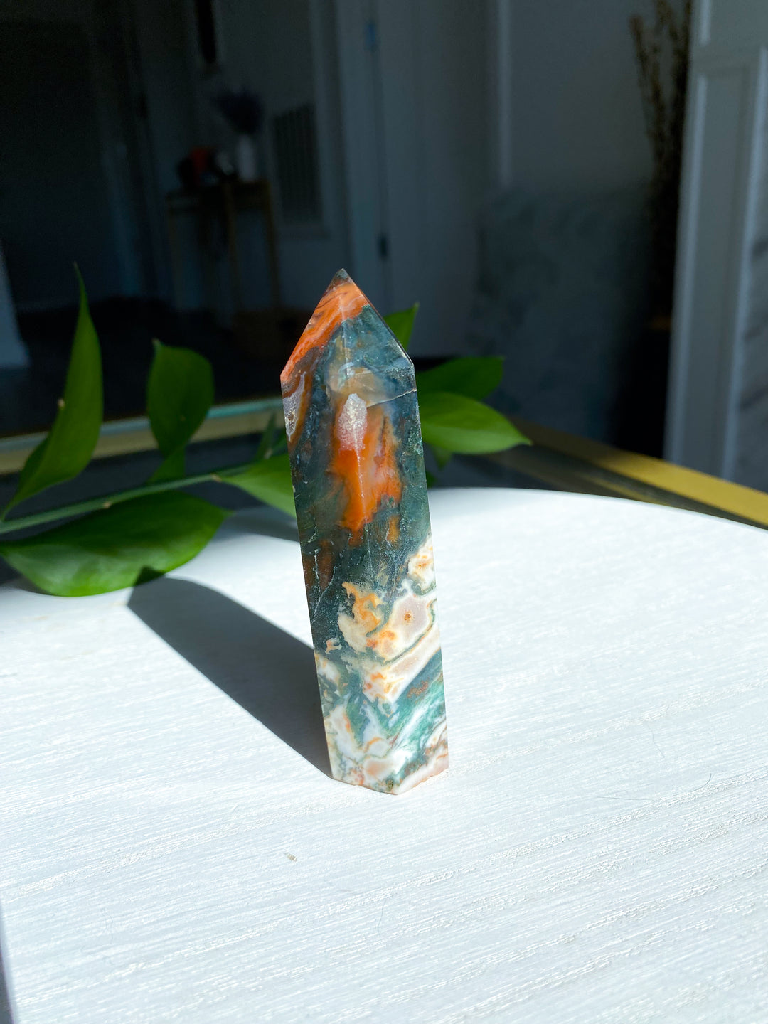 Carnelian & Moss Agate Tower - Get Exact Crystal