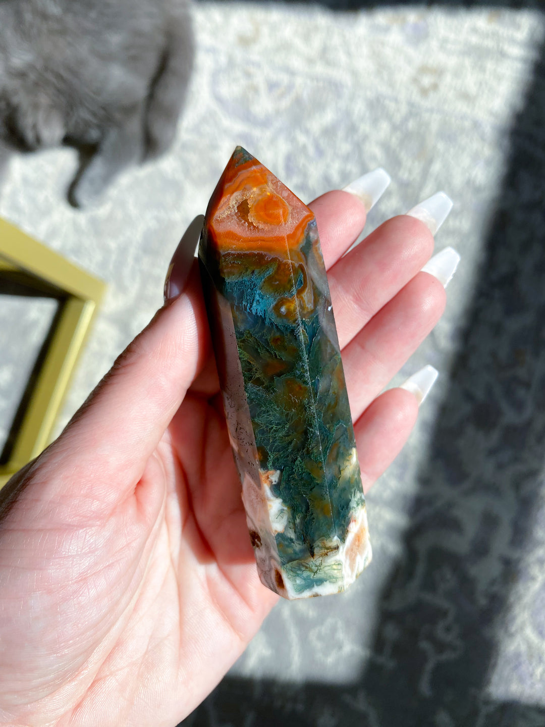 Carnelian & Moss Agate Tower - Get Exact Crystal