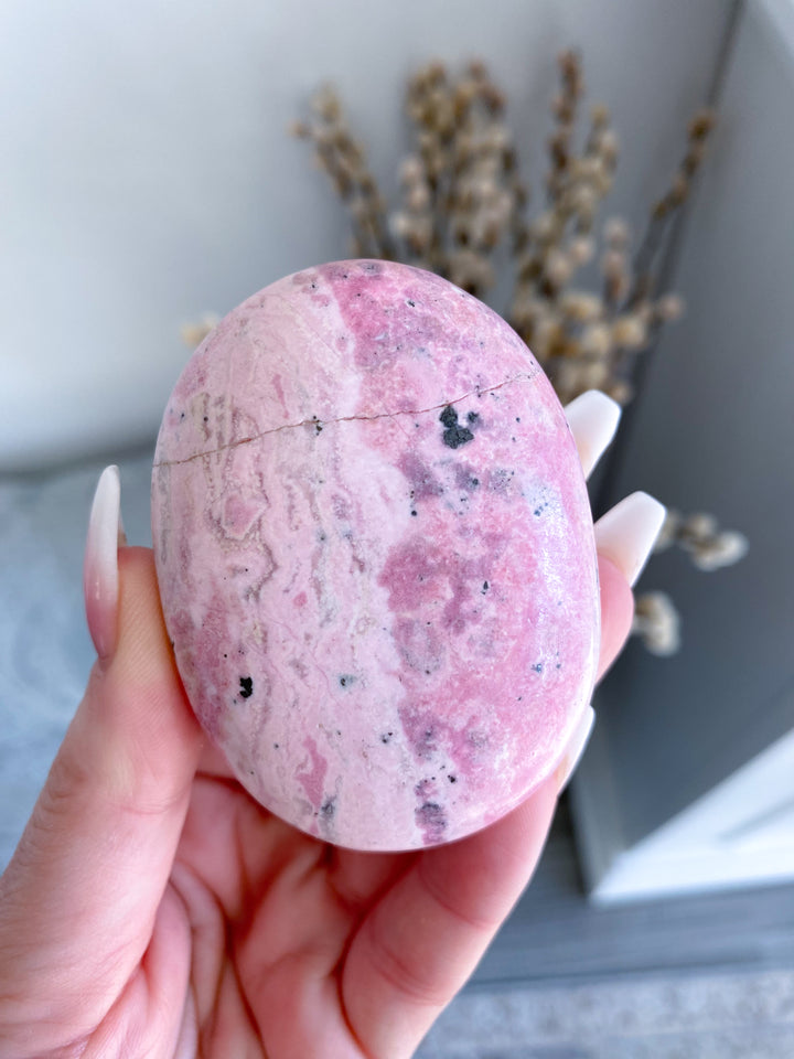 Rhodonite Palm Stone #1