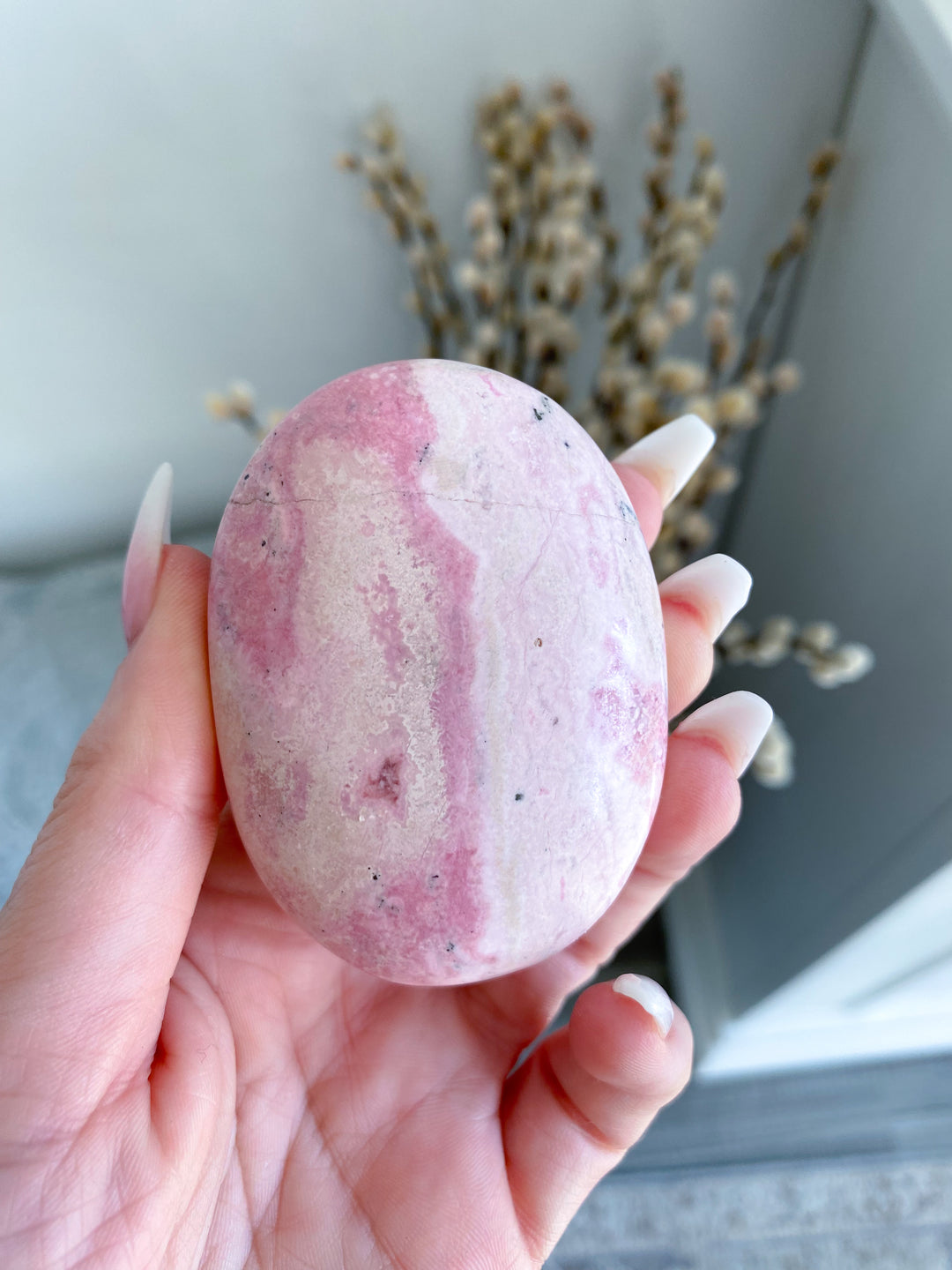 Rhodonite Palm Stone #1