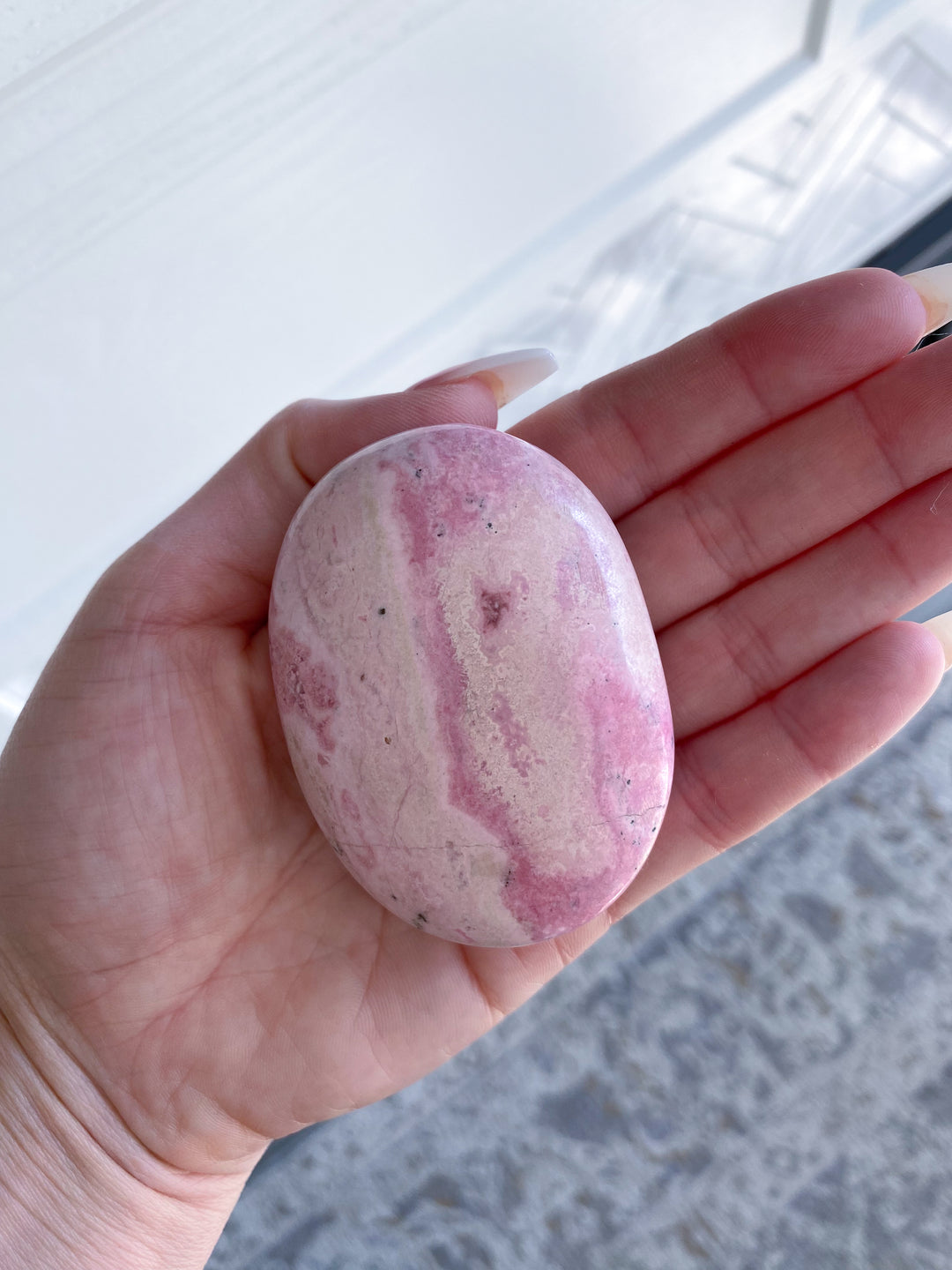 Rhodonite Palm Stone #1